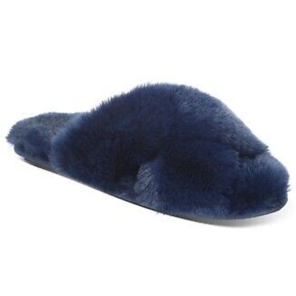 JENNI Women's Crisscross Faux Fur Slide Boxed Slippers, Created for Macy's Plush - Picture 1 of 5